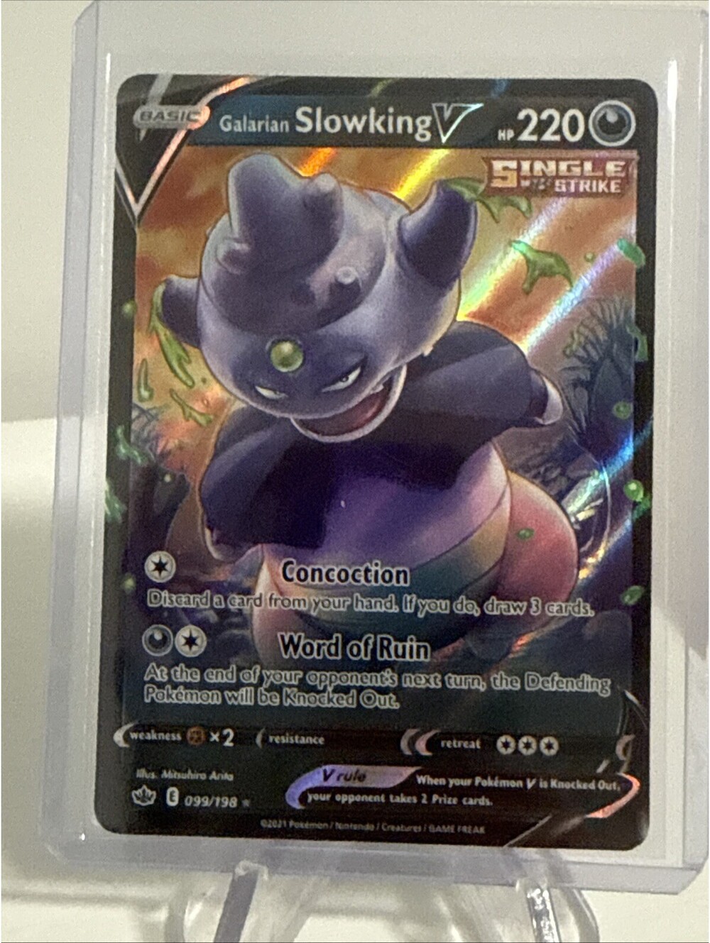 Pokemon TCG Galarian Slowking V 099/198 Ultra Rare Full Art Holo English